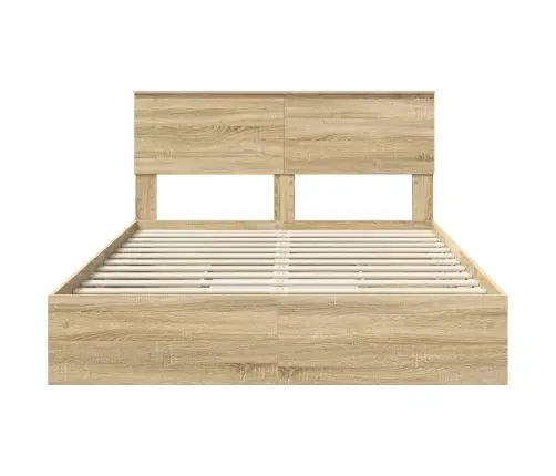 Glabāšanas Gulta Sonoma Ozols 150 X 200 Cm Inženierijas Koks Vidaxl