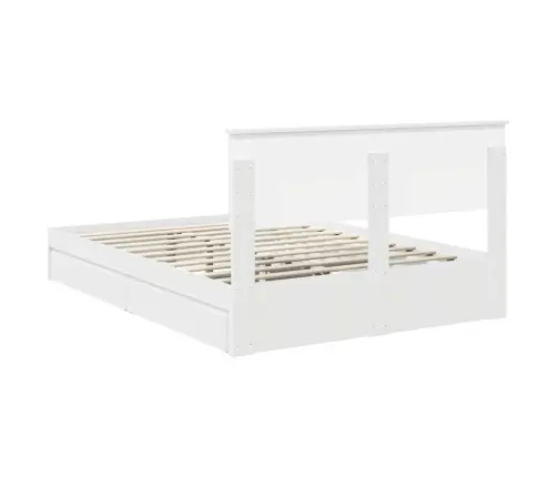 Glabāšanas Gulta Balts 140 X 200 Cm Inženierijas Koks Vidaxl