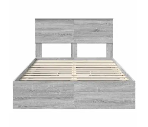 Saugos Lova Pilkas Sonoma 135 X 190 Cm Apdirbta Mediena