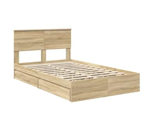 Saugos Lova Sonoma Ąžuolas 120 X 190 Cm Apdirbta Mediena