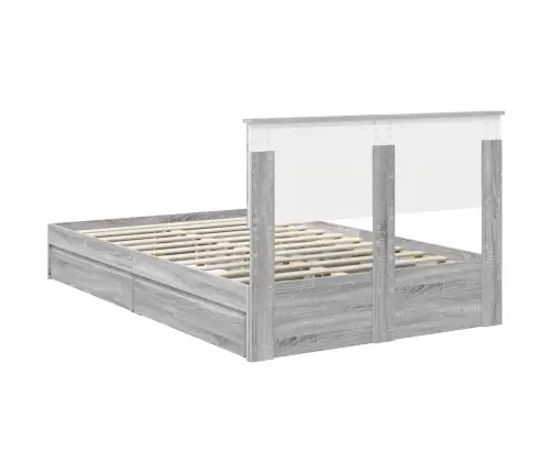 Saugos Lova Pilkas Sonoma 120 X 200 Cm Apdirbta Mediena