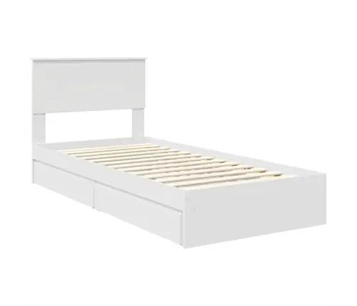 Glabāšanas Gulta Balts 100 X 200 Cm Inženierijas Koks Vidaxl