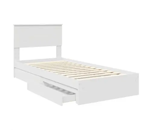 Glabāšanas Gulta Balts 100 X 200 Cm Inženierijas Koks Vidaxl