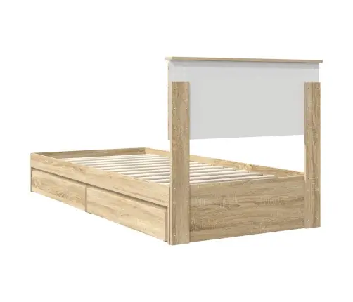 Laos Voodi Peaga Sahtliga Sonoma Tamm 100 X 200 Cm Tehispuit