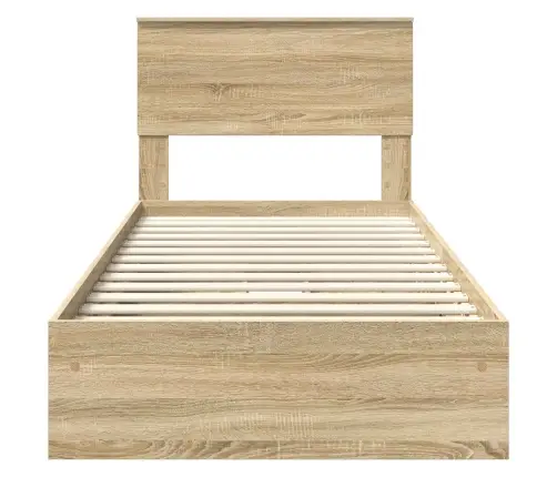 Laos Voodi Peaga Sahtliga Sonoma Tamm 100 X 200 Cm Tehispuit