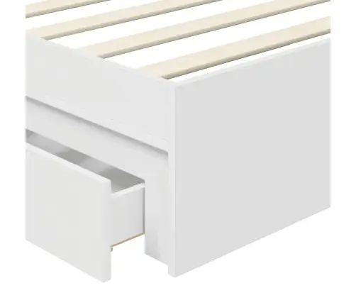 Glabāšanas Gulta Balts 90 X 190 Cm Inženierijas Koks Vidaxl