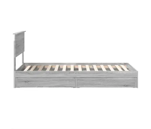 Saugos Lova Pilkas Sonoma 90 X 200 Cm Apdirbta Mediena