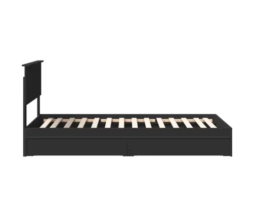 Glabāšanas Gulta Melna 75 X 190 Cm Inženierijas Koks Vidaxl