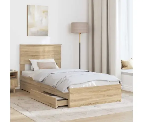 Saugos Lova Sonoma Ąžuolas 75 X 190 Cm Apdirbta Mediena