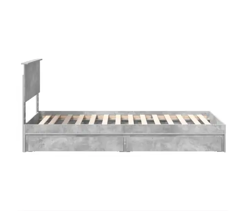 Laos Voodi Peaga Sahtliga Betoonhall 70 X 190 Cm Tehispuit