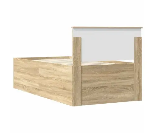 Diena Gulta Ar Atvilktni Sonoma Ozols Un Melns 100 X 200 Cm Vidaxl