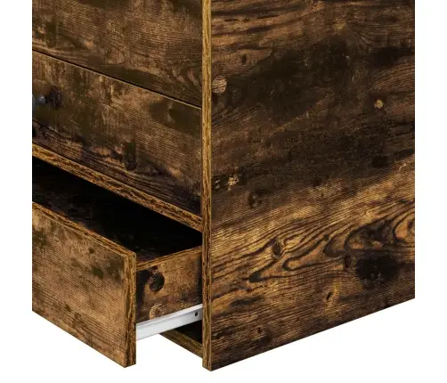 Diena Gulta Dūmu Ozols Un Melns 100 X 200 Cm Inženierijas Koks Vidaxl