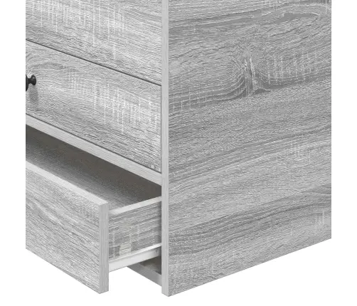 Diena Gulta Ar Atvilktni Pelēks Sonoma Un Melns 100 X 200 Cm Vidaxl