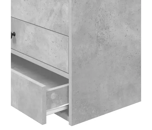 Diena Gulta Ar Atvilktni Betona Pelēks Un Melns 90 X 190 Cm Vidaxl