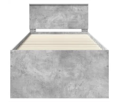 Dienos Lova Betono Pilka Ir Juoda 90 X 200 Cm Apdirbta Mediena