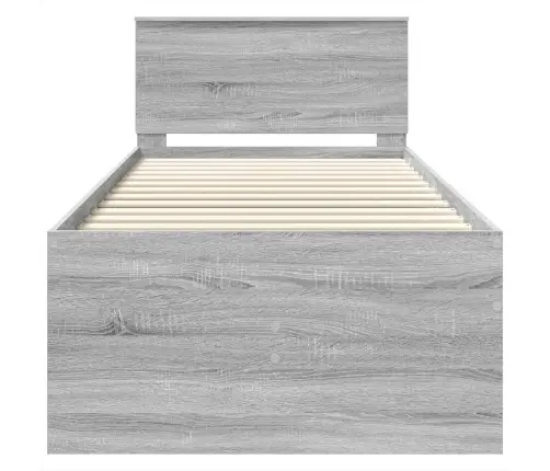 Diena Gulta Ar Atvilktni Pelēks Sonoma Un Melns 90 X 200 Cm Vidaxl