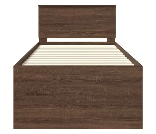 Diena Gulta Brūns Ozols Un Melns 90 X 200 Cm Inženierijas Koks Vidaxl