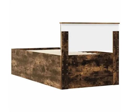 Diena Gulta Dūmu Ozols Un Melns 75 X 190 Cm Inženierijas Koks Vidaxl