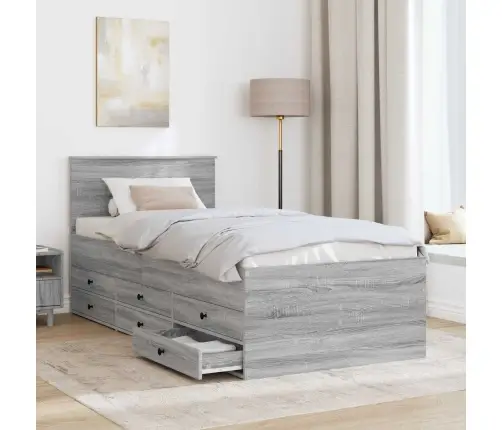 Diena Gulta Dūmu Ozols Un Melns 75 X 190 Cm Inženierijas Koks Vidaxl