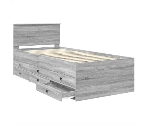 Diena Gulta Dūmu Ozols Un Melns 75 X 190 Cm Inženierijas Koks Vidaxl