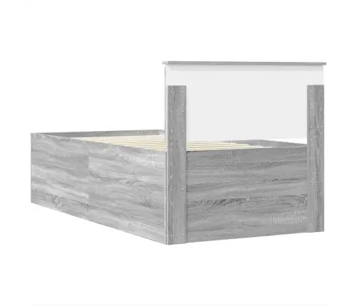 Diena Gulta Dūmu Ozols Un Melns 75 X 190 Cm Inženierijas Koks Vidaxl