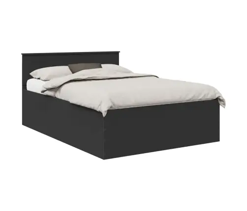 Gultas Rāmis Melna 160 X 200 Cm Inženierijas Koks Vidaxl