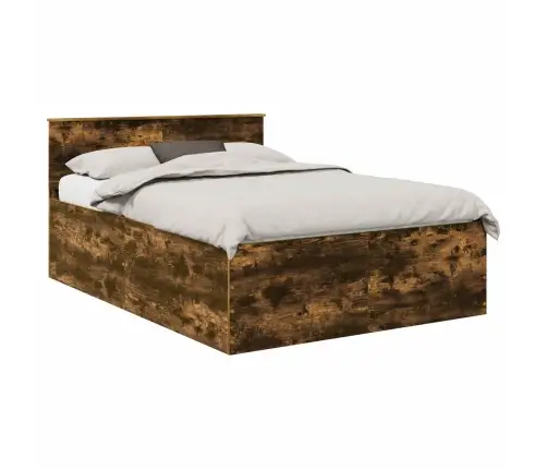 Gultas Rāmis Dūmaka Ozols 160 X 200 Cm Inženierijas Koks Vidaxl