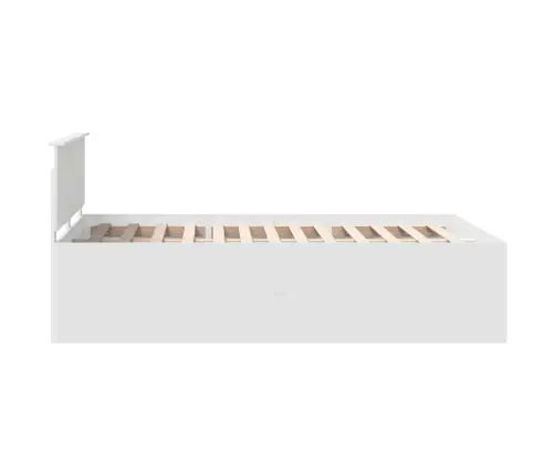 Gultas Rāmis Balts 150 X 200 Cm Inženierijas Koks Vidaxl