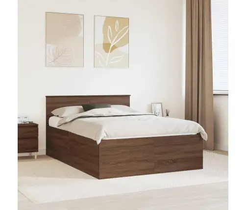 Lovos Rėmas Rudas Ąžuolas 150 X 200 Cm Apdirbta Mediena