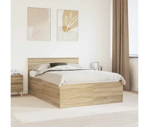 Lovos Rėmas Sonoma Ąžuolas 140 X 190 Cm Apdirbta Mediena