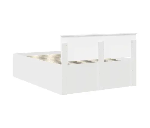 Gultas Rāmis Balts 140 X 200 Cm Inženierijas Koks Vidaxl