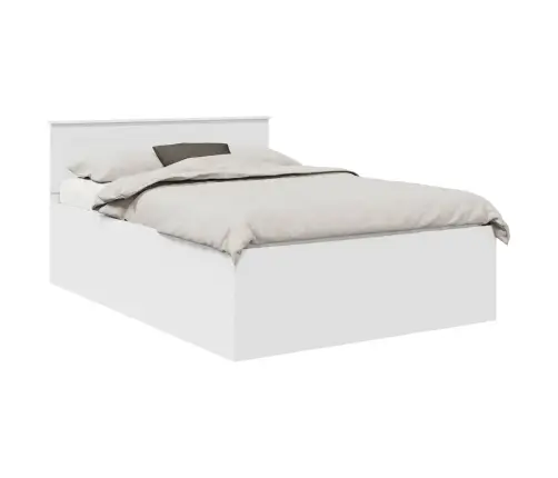 Gultas Rāmis Balts 140 X 200 Cm Inženierijas Koks Vidaxl