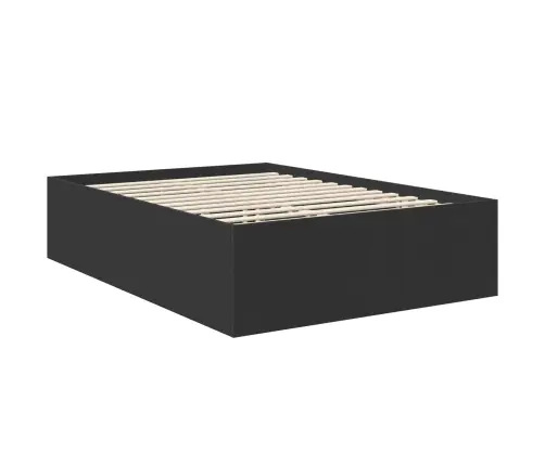 Lovos Rėmas Su Galvūgalio Juoda 140 X 200 Cm Apdirbta Mediena