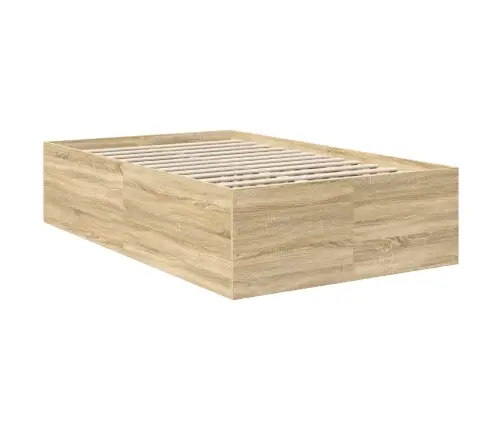 Gultas Rāmis Sonoma Ozols 120 X 200 Cm Inženierijas Koks Vidaxl