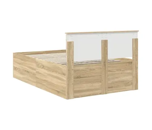 Gultas Rāmis Sonoma Ozols 120 X 200 Cm Inženierijas Koks Vidaxl