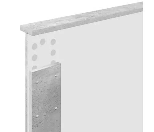 Gultas Rāmis Betona Pelēks 120 X 200 Cm Inženierijas Koks Vidaxl
