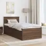 Gultas Rāmis Brūns Ozols 90 X 190 Cm Inženierijas Koks Vidaxl