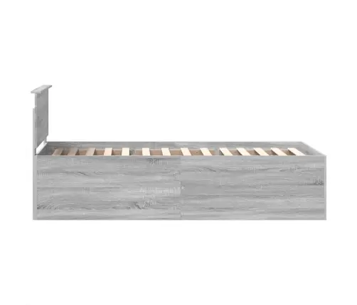 Gultas Rāmis Pelēks Sonoma 90 X 200 Cm Inženierijas Koks Vidaxl