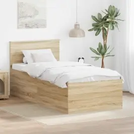 Voodi Raam Peaga Sonoma Tamm 75 X 190 Cm Tehispuit