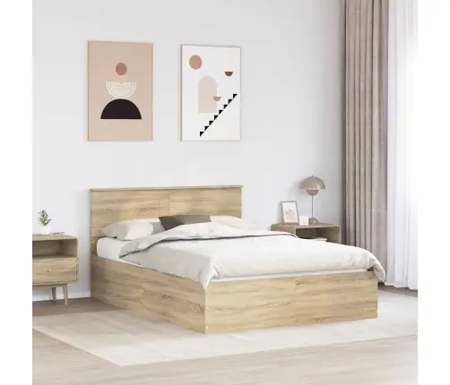 Lovos Rėmas Sonoma Ąžuolas 150 X 200 Cm Apdirbta Mediena