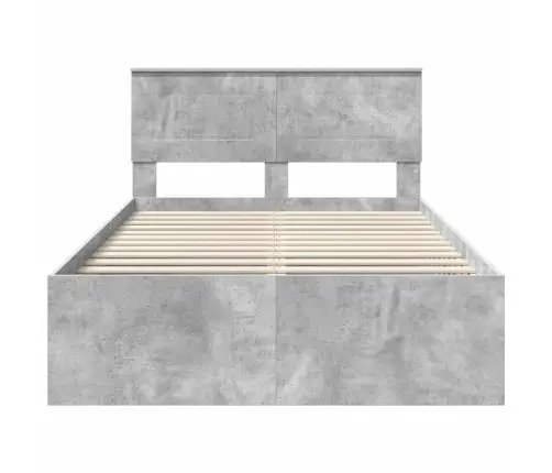 Lovos Rėmas Betono Pilka 135 X 190 Cm Apdirbta Mediena