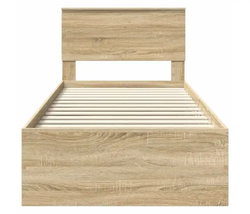 Gultas Rāmis Sonoma Ozols 120 X 200 Cm Inženierijas Koks Vidaxl