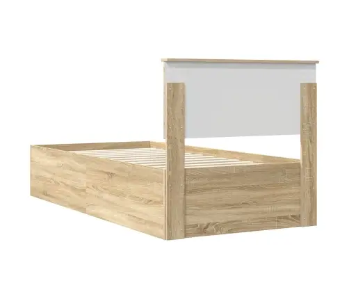Gultas Rāmis Sonoma Ozols 90 X 190 Cm Inženierijas Koks Vidaxl