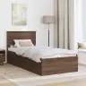 Gultas Rāmis Brūns Ozols 75 X 190 Cm Inženierijas Koks Vidaxl