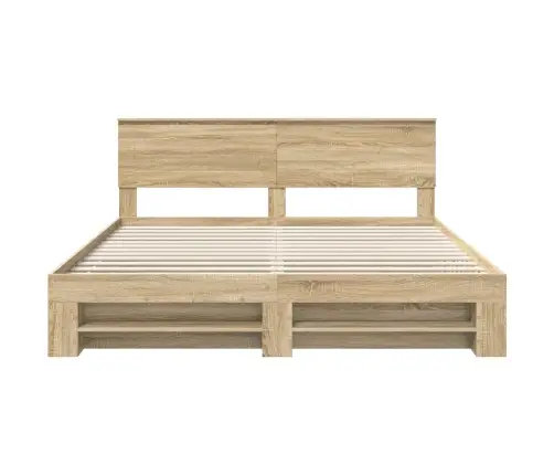 Gultas Rāmis Sonoma Ozols 180 X 200 Cm Inženierijas Koks Vidaxl