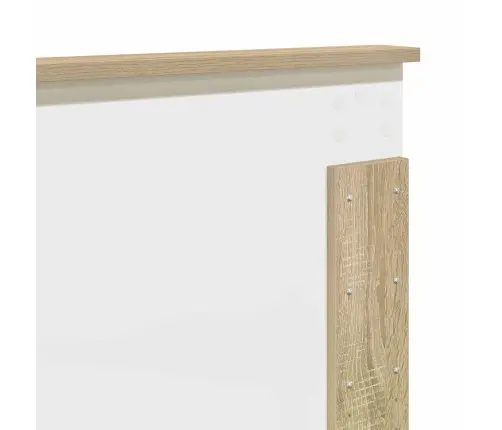 Gultas Rāmis Sonoma Ozols 150 X 200 Cm Inženierijas Koks Vidaxl