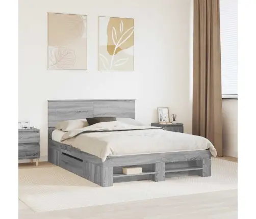 Voodi Raam Peaga Hall Sonoma 150 X 200 Cm Tehispuit