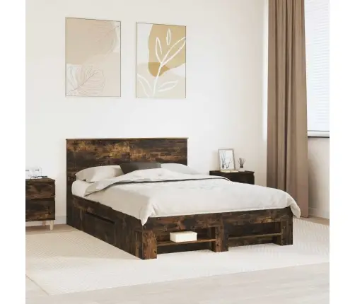 Lovos Rėmas Rūkyta Ąžuolas 140 X 200 Cm Apdirbta Mediena