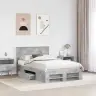 Gultas Rāmis Betona Pelēks 120 X 200 Cm Inženierijas Koks Vidaxl