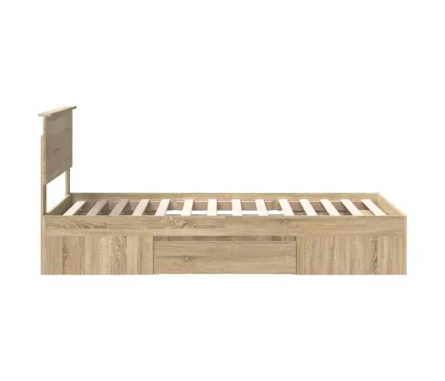 Gultas Rāmis Sonoma Ozols 90 X 200 Cm Inženierijas Koks Vidaxl